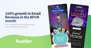 BFCM 2021 email marketing report by Hustler Marketing