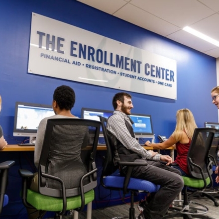 MassBay Students at the Enrollment Center